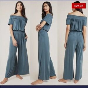 Chic Dark Teal Wide Leg Jumpsuit